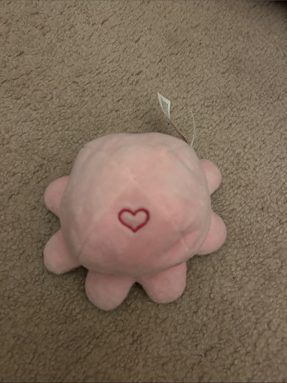 Reversible Pink and GreyEmoji Octopus Plush - Picture 2 of 8